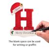 A-Z Cartoon Christmas Hat Letters Acrylic Pendants for Xmas Tree for Home Navidad Natal Noel