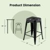 24 Inch Set of 4 Tolix Style Counter Height Barstool