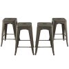 24 Inch Set of 4 Tolix Style Counter Height Barstool