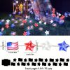 1pc, Flag String Lights, 4th Of July Memorial Day American Flag Stars Decoration ,Battery Operated With,Multi-Function Remote