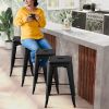 24 Inch Set of 4 Tolix Style Counter Height Barstool