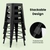 24 Inch Set of 4 Tolix Style Counter Height Barstool