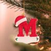 A-Z Cartoon Christmas Hat Letters Acrylic Pendants for Xmas Tree for Home Navidad Natal Noel