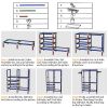 Metal Garment Rack Shoe Clothing Organizer Shelves