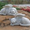 1pc Resin Angel Pet Statue, Indoor Outdoor Decor Home Memorial Garden, Lawn Yard Garden