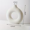 1pc; White Ceramic Vase For Modern Home Decor,