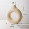 1pc; White Ceramic Vase For Modern Home Decor,