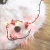 38cm Snowy White Christmas Tree Skirt Plush Faux Fur For 2024 New Year