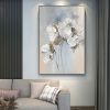 Handmade Oil Painting Fancy Wall Art  On canvas Large Flower  Minimalist Modern Living Ro