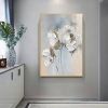 Handmade Oil Painting Fancy Wall Art  On canvas Large Flower  Minimalist Modern Living Ro