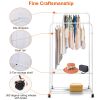 Garment Hanging Rack Clothing Hanging Rail Pillow Shoe Display Organizer Stand Rolling Wheel Clothes Organizer