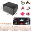 6Packs Collapsible Shoe Box Stackable Shoe Storage Bin Transparent Dustproof Hard PP Shoe Organizer Container with Magnetic Door