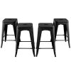 24 Inch Set of 4 Tolix Style Counter Height Barstool