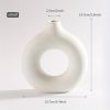 1pc; White Ceramic Vase For Modern Home Decor,