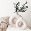 1pc; White Ceramic Vase For Modern Home Decor,