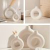 1pc; White Ceramic Vase For Modern Home Decor,